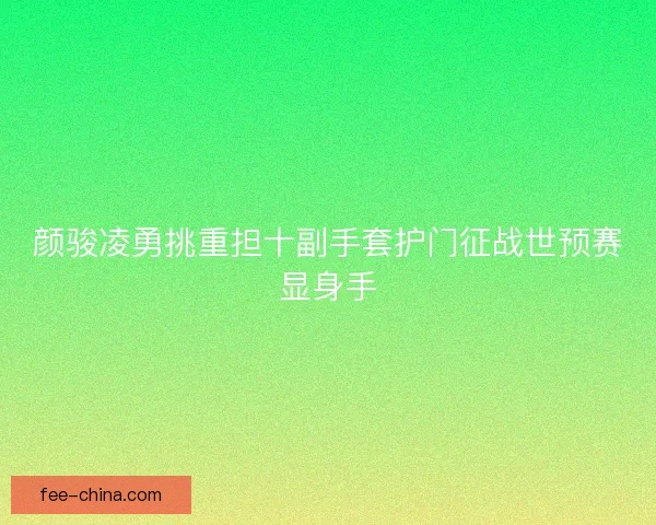 颜骏凌勇挑重担十副手套护门征战世预赛显身手
