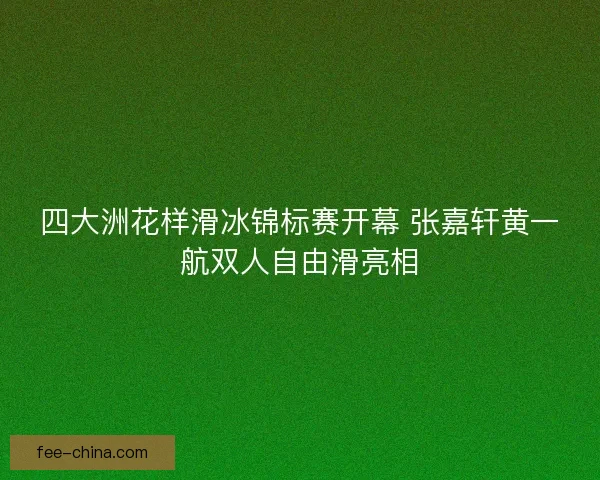 四大洲花样滑冰锦标赛开幕 张嘉轩黄一航双人自由滑亮相